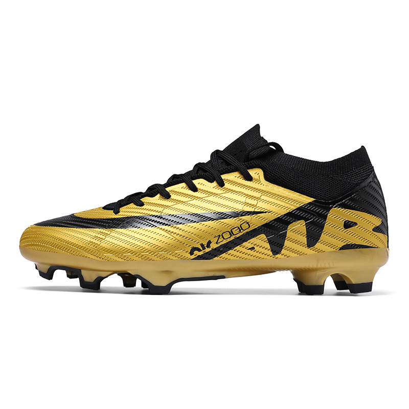 Zapatos de fútbol transfronterizos de alto bajo para hombres y mujeres, zapatos de entrenamiento de fútbol de clavos, zapatos deportivos juveniles