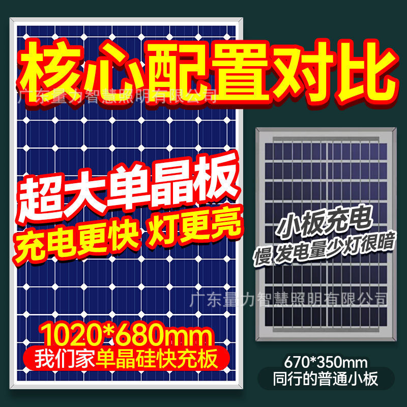 Nuevas luces solares para exteriores, farolas, luces curvas grandes, luces de jardín, luces LED para el hogar, luces de carretera de alta potencia súper brillantes