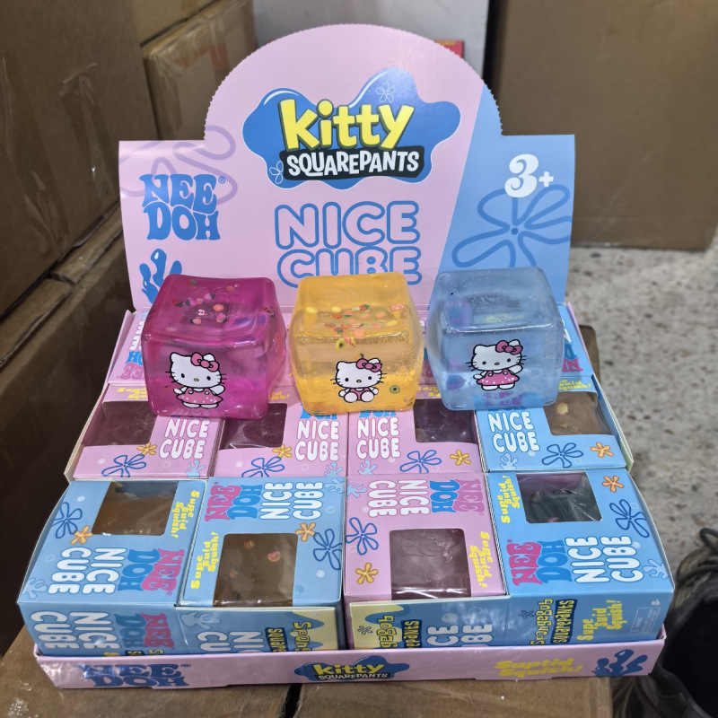 亚马逊跨境Kitty猫同款麦芽糖捏捏乐果球捏捏乐减压跨境爆款玩具