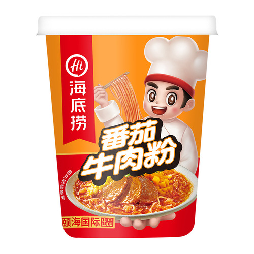 Haidilao Sour and Spicy Beef Tripe Noodle Tomato Beef Noodle Sauce Sour and Spicy Noodles Mesh Bag Convenient Instant Noodles Wholesale
