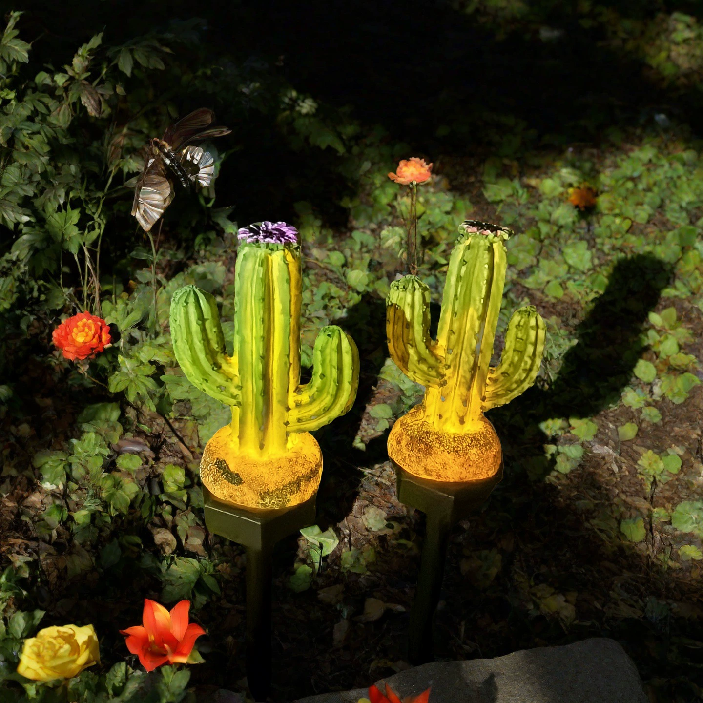 (Cross-border trading), LED bulb solar-powered, atmospheric pumpkin lantern for gazebo, new collection, cactus