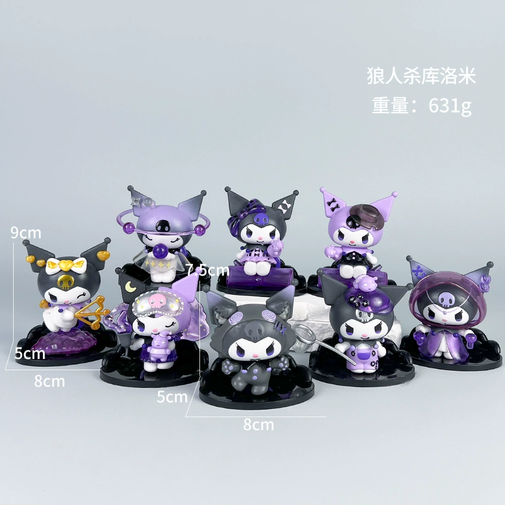 Sanrio Слепой предсказания партии Kuromi Melati Wolberry Killer Anime Doll Model Play Tide Play