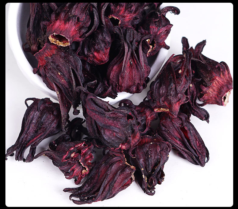 Roselle Dried Flowers (Hibiscus sabdariffa) — Yunnan Luoshen Hua Herbal Tea, 500g Bulk in use