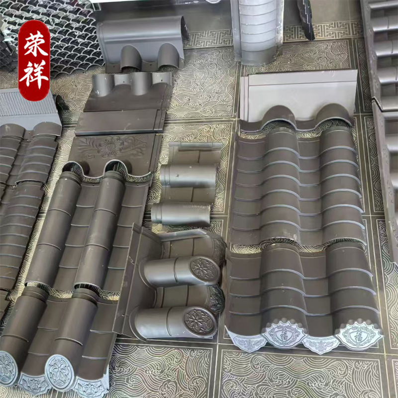 高分子一体瓦 仿古小青瓦 古建一体瓦屋面瓦 仿古一体瓦 一体大瓦