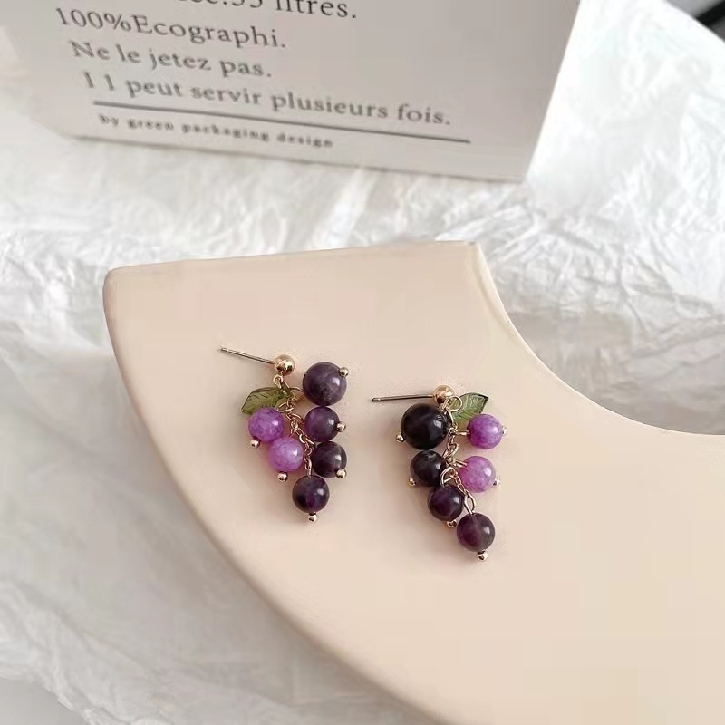 Fashion Fruit Alloy Glass Beaded Earrings display picture 4