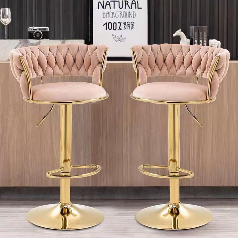 Bar Lifting Household Internet Popular Light Luxury Bar Chair Swivel Simple Cash register Beauty High Chair