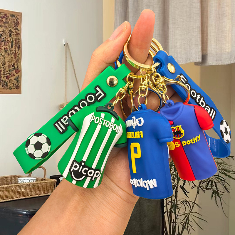 Cross-Border Creative Football Jersey Keychain New Style Bag Keychain Key Ring Accessories Pendant Car Decoration Gift Cross-Border Creative Football Jersey Keychain New Style Bag Keychain Key Ring Accessories Pendant Car Decoration Gift