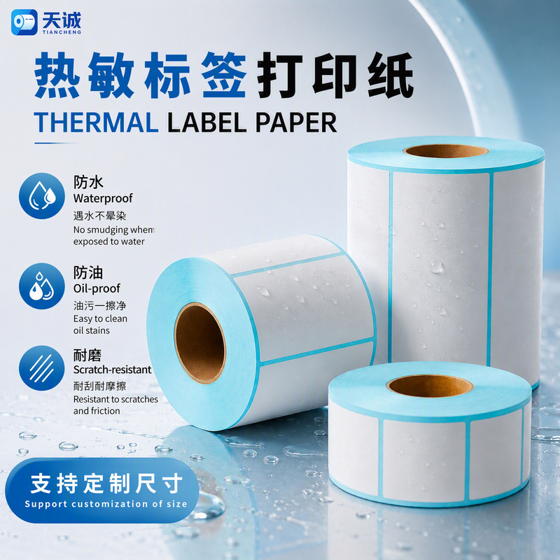 Cross-border thermal label printing paper, specifically for e-commerce and express delivery waybills, featuring three-proof adhesive labels Cross-border thermal label printing paper, specifically for e-commerce and express delivery waybills, featuring three-proof adhesive labels