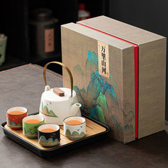 文創伴手礼茶器礼箱セット祝日プレゼント会社ビジネスは客先の年次総会のプレゼントをカスタマイズしたロゴを贈る