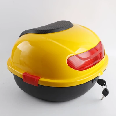 Motorcycle trunk – medium-sized storage box, rear trunk - goose-yellow