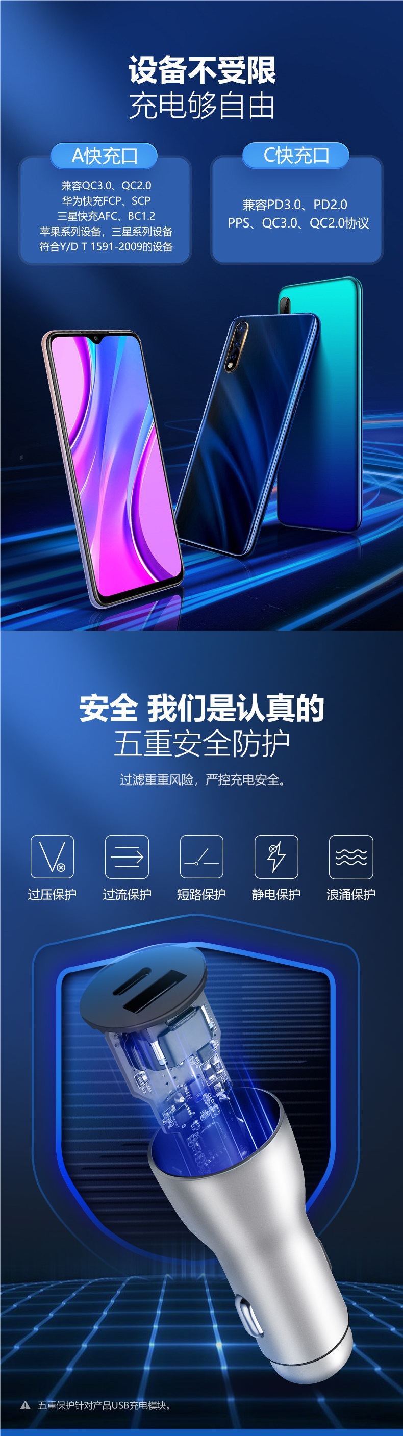 Bull Official Flagship Car Charger, Car Cigarette Lighter Charger, Multifunctional Wireless Charging, Default Item