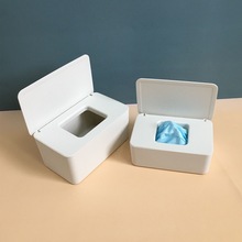 出口日本湿巾盒防尘带盖湿纸巾盒家用桌面收纳盒纸巾抽密封口罩盒