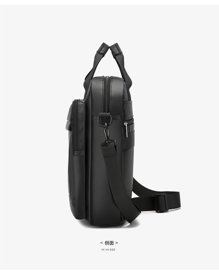 2025 Fashionable men's handbag, business casual single-shoulder bag, Oxford fabric crossbody, large capacity multi-functional briefcase undefined