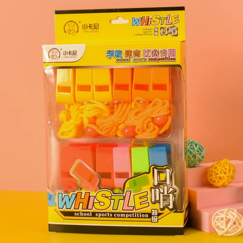 小卡尼 Пр plastic свисток с верёвкой, 24 штуки