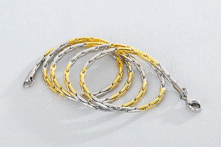18g Weight PVD Coated Gold Plating Process 18K Real Gold Plated Plating Material Necklace Classification 304 Stainless Steel Chain Material Wedding, Travel Occasion 304 Stainless Steel Material Geometric Pattern Women'S Gender Fashion Style Waterproof Non Tarnish Craft PVD Coated 18K Gold Plated Geometric Titanium Steel Fashion Waterproof Non Tarnish Titanium Steel Necklace 9
