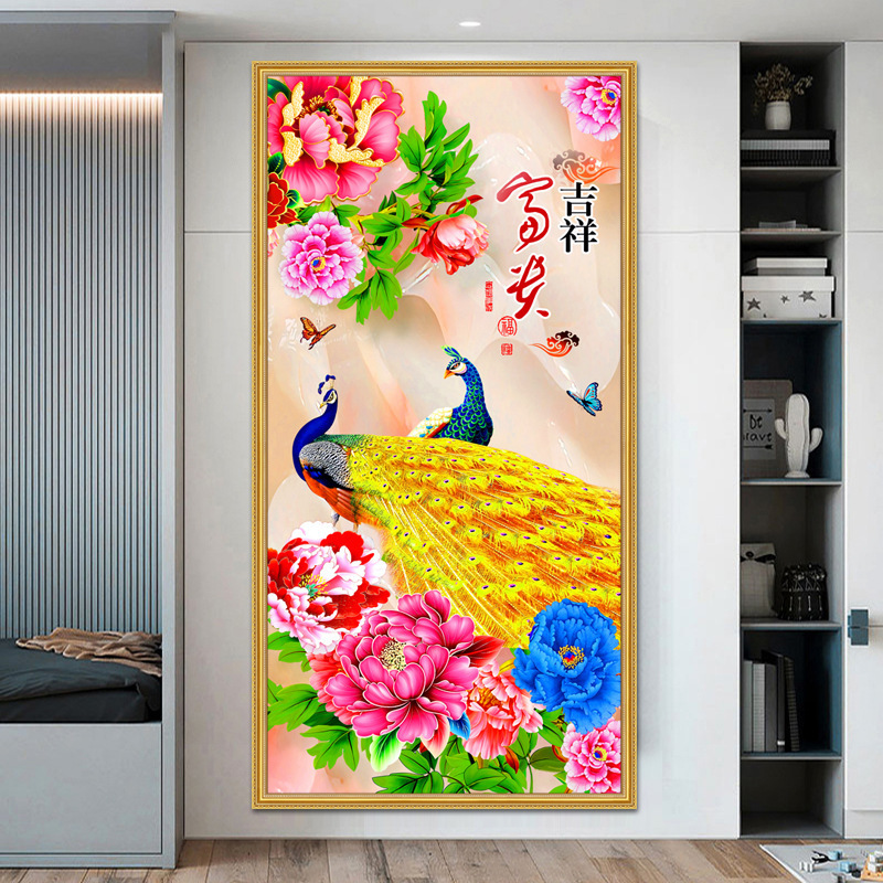 玄关装饰画客厅卧室竖版入户挂画现代简约轻奢走廊过道家居壁画|undefined