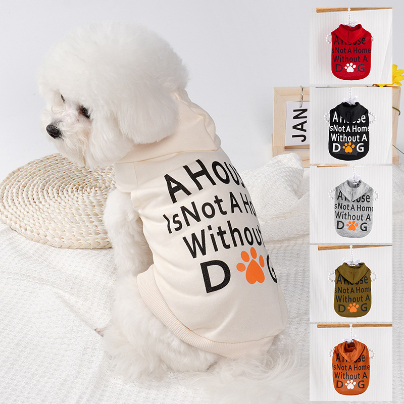 ペット服春夏薄手小型犬ペット犬服フード付きスウェットシャツ小型犬フード付き服|undefined