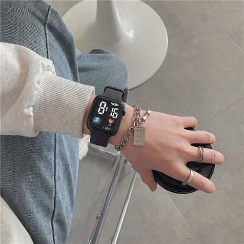 Watch female student ins style simple niche design summer junior high school couple male smart sports electronic watch