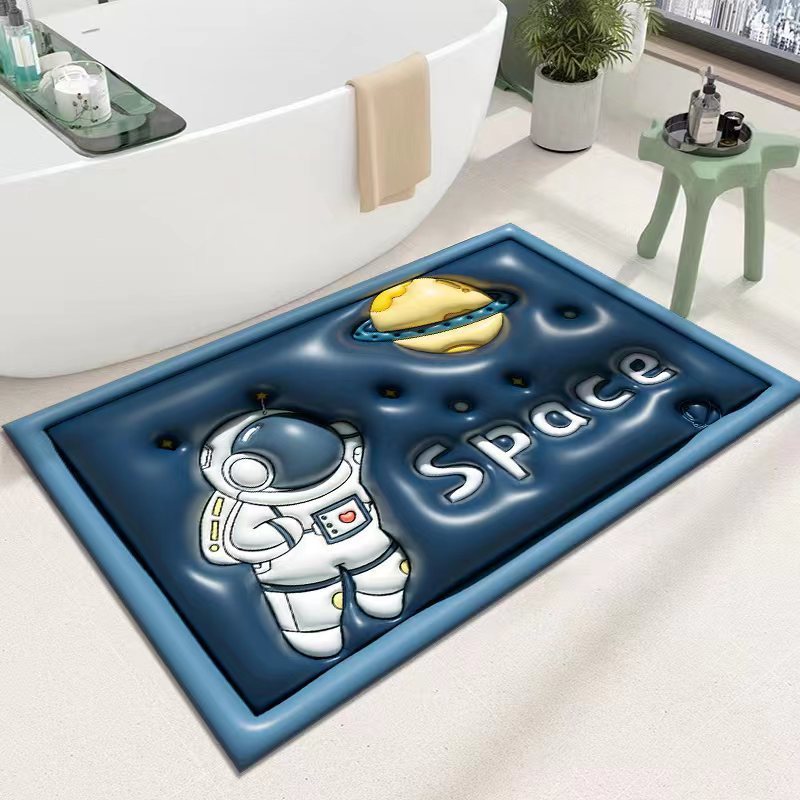 柔らかい珪藻泥浴室マット漫画トイレカーペットの入り口速乾耐汚吸水ネットレッド卸売りマット|undefined