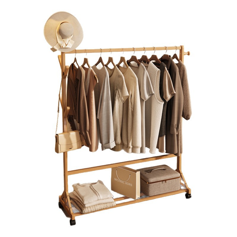 Simple percha piso perchero dormitorio multi-funcional estante de almacenamiento del hogar móvil sombrero perchero percha de ropa