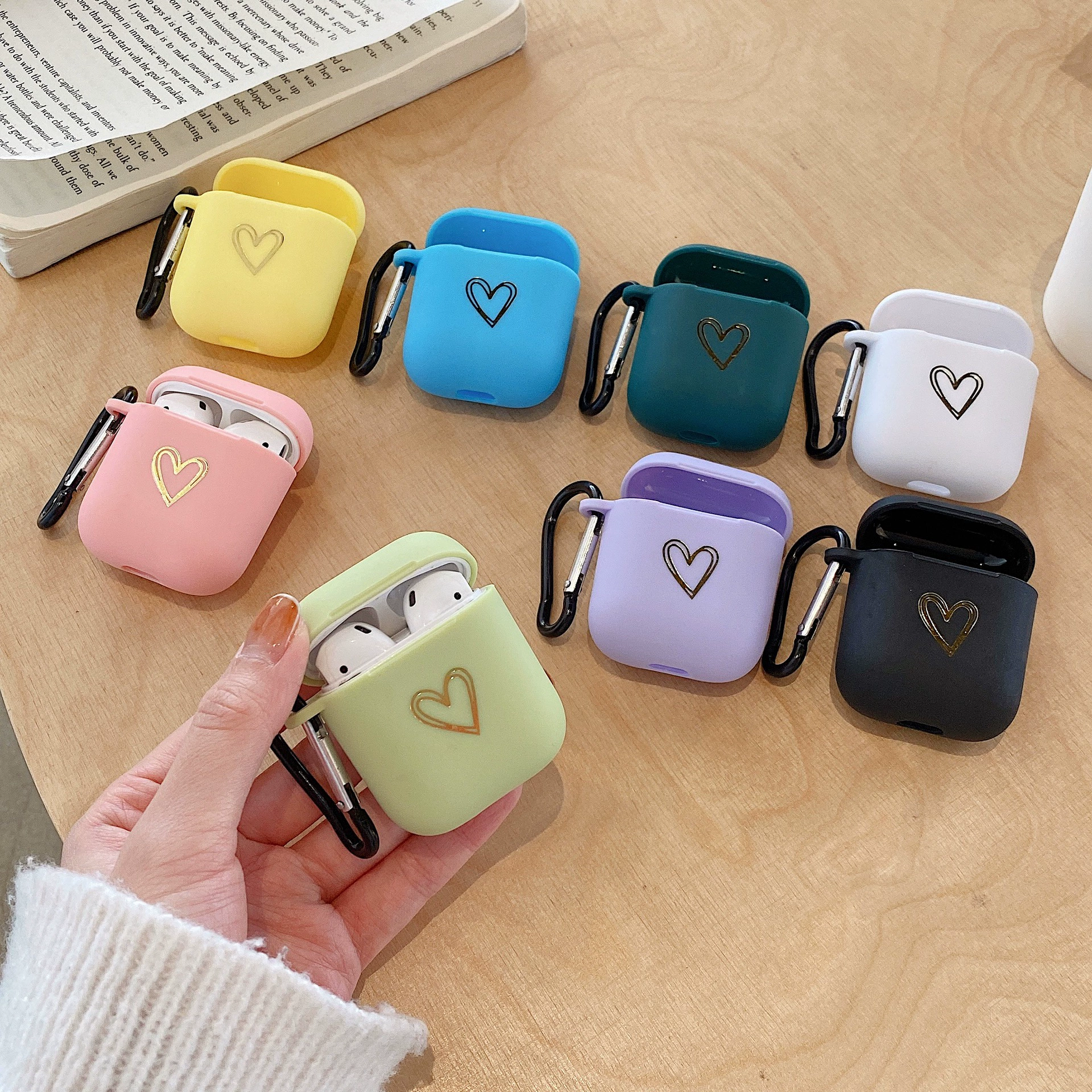 Защита чехол для наушников Little Love Airpods нового третьего поколения, совместимый с Apple беспроводной Bluetooth чехол защита 1/2 поколения против падения, корейский стиль