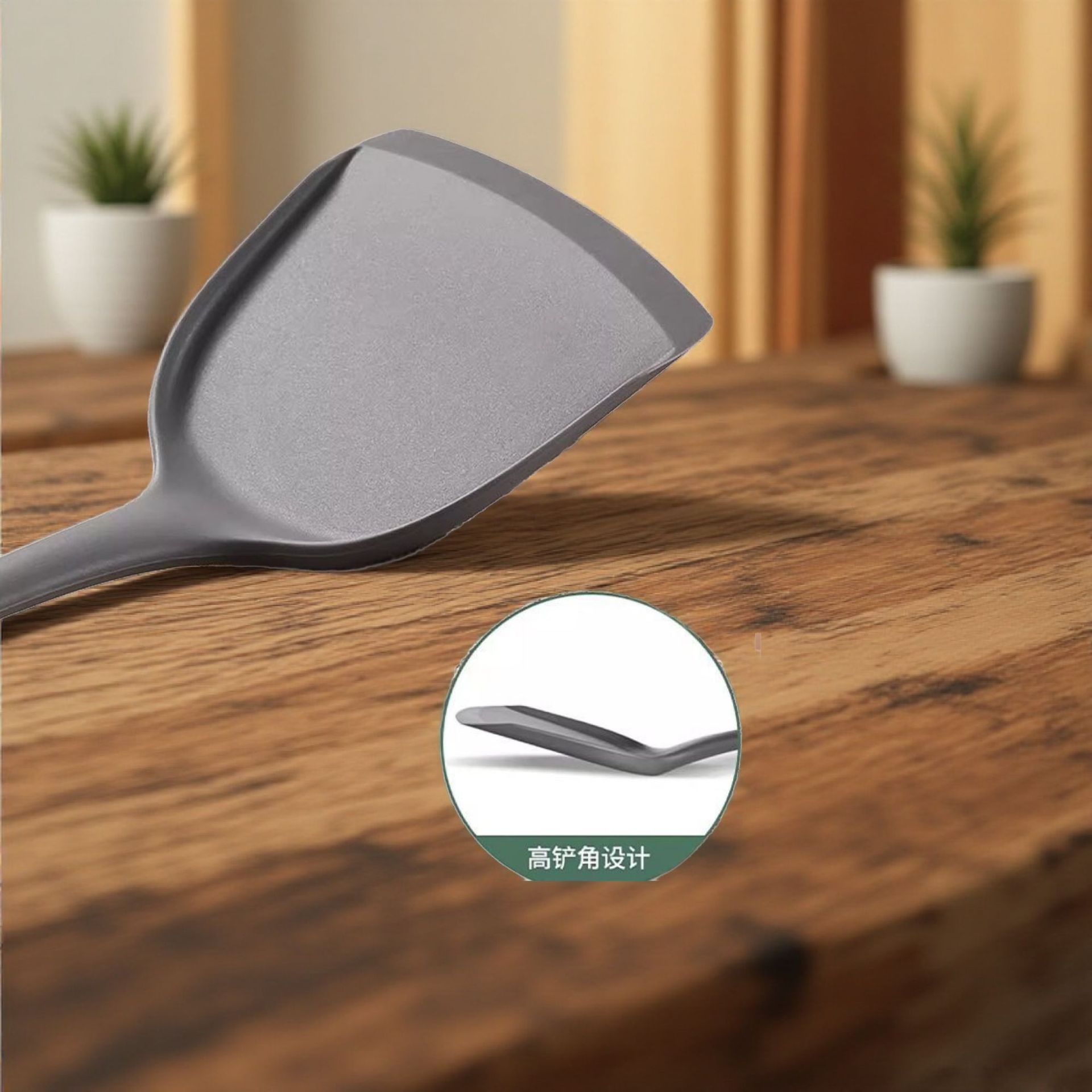 Espátula de silicona para el hogar, espátula de cocina de silicona bicolor, cuchara de cocina, juego de espátulas resistentes a altas temperaturas al por mayor.