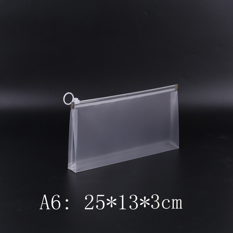 A4 papelería bolsa de almacenamiento plástico PP transparente bolsa de archivos impermeable papel de examen de estudiante de clasificación de anillo bolsa de cremallera image 13