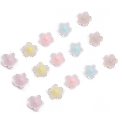 Transparent Acrylic Plum Blossom Heart Pentagon Star Straight Hole Earrings Pendant Materials DIY Handmade Jewelry Accessories Wholesale