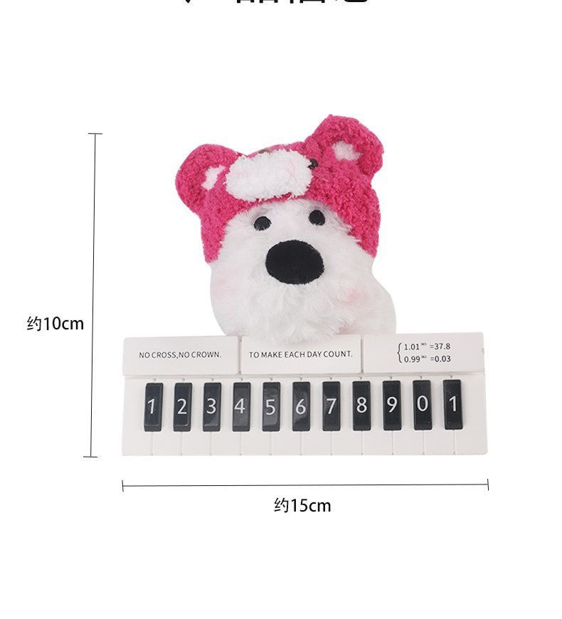 Cute Piano West Highland Dog Car Temporary Parking Number Plate Creative Car Decoration 2026 New Model