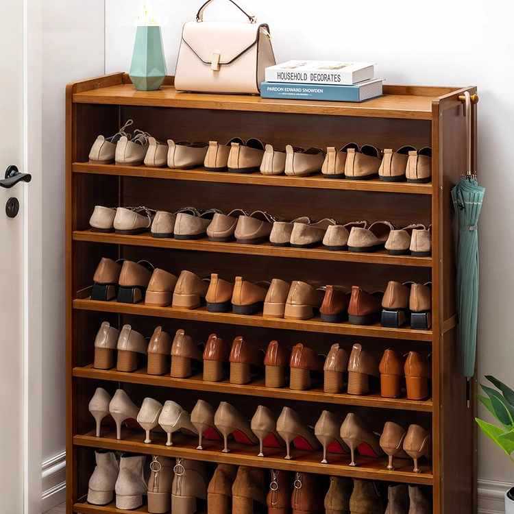 Shoe Cabinet for Home Entrance, Economical Foyer Cabinet, New Model 2023, Multi-Layer Hallway Storage Solid Wood Shoe Rack