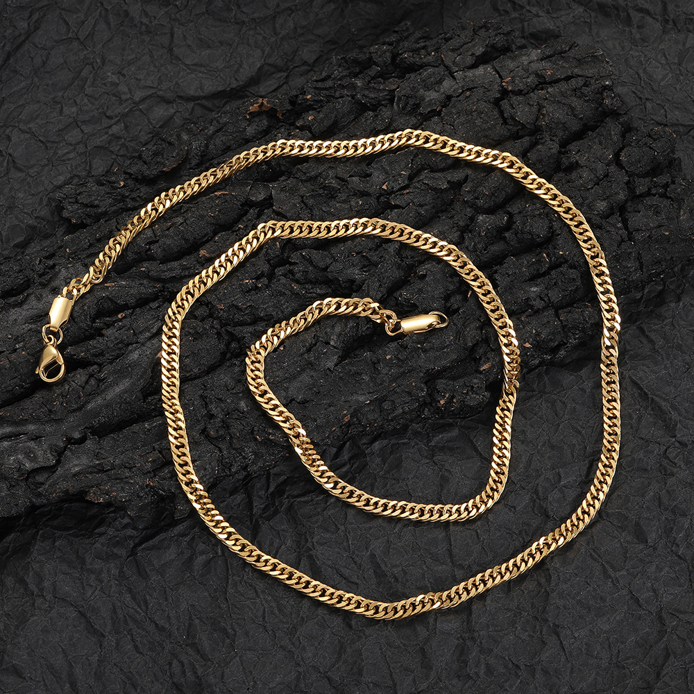 Fashion Solid Color Stainless Steel Plating Necklace 1 Piece