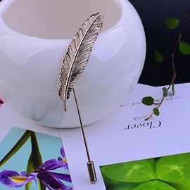 复古羽毛胸针毛衣披肩防滑树叶别针西礼服配饰品植物花卉蝴蝶结