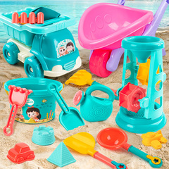 子供の砂の池は砂のシャベルのプラスチックの小さい桶の砂時計の車を掘って砂の道具の夏の砂浜のおもちゃのフルセットの卸売りを遊びます。