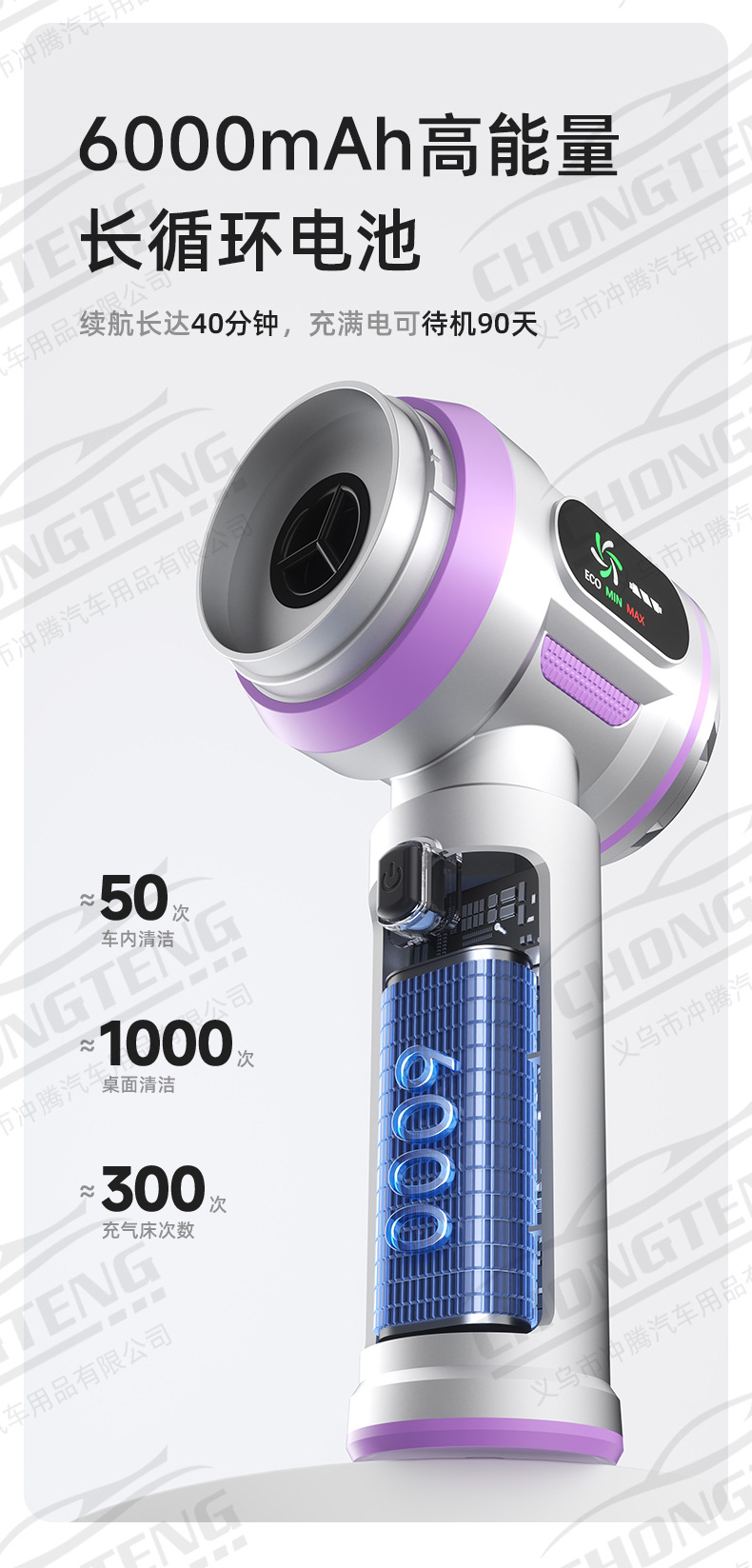 [Premium Selection] Car Vacuum Cleaner Handheld Small Wireless Dual-Use Blowing and Vacuuming Machine with Super Strong Suction for Car and Home Use