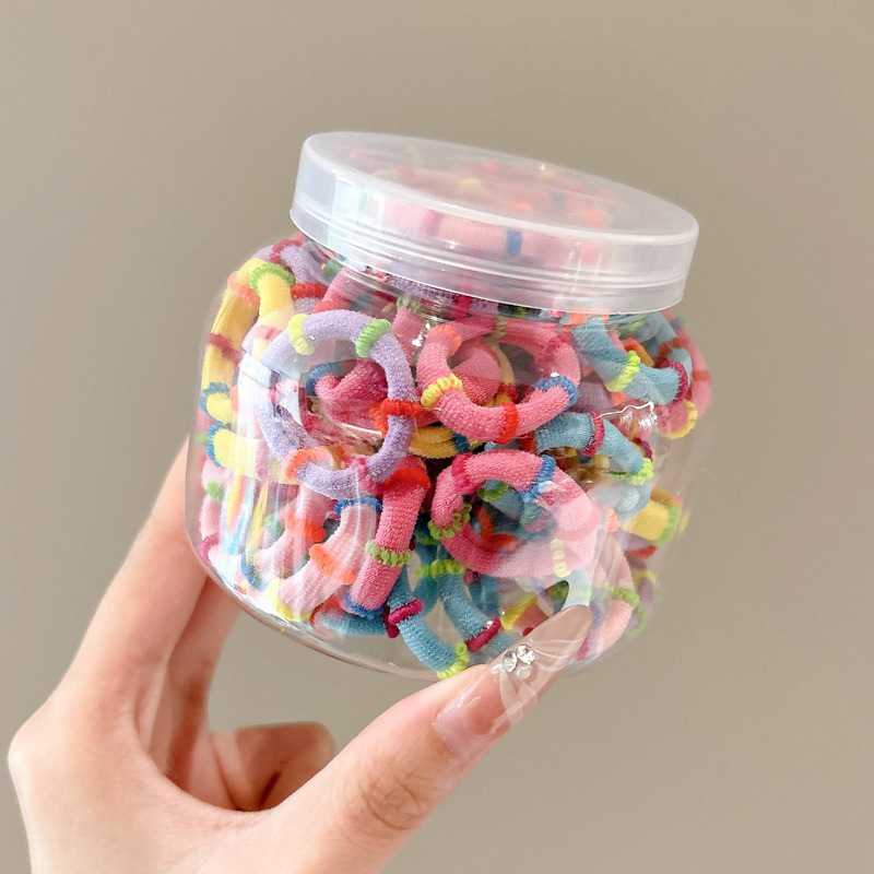 Anillo de cabello desechable correa de goma niñas no lastimar cabello pequeño viento fragante duradero delgado engrosar la cuerda de cabello anillo de cabello bolsa de adornamiento para el cabello