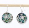 Blue stone inlay, earrings, wish, European style