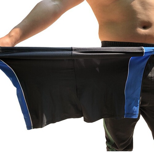 Men's Plus Size Swim Trunks with Added Padding, Wide Leg Swim Trunks, Fashion Color Block Men's Hot Spring Swimwear, Plus-Size Swim Pants Wholesale