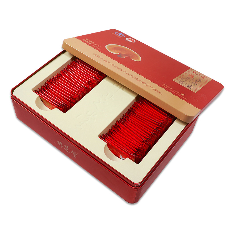 Shao Zhitang Mulberry Gritted Lingzhi Spore Powder Iron Box Gift Box Small Blue Hat Nyingchi Spore Powder 100g Non-Capsule