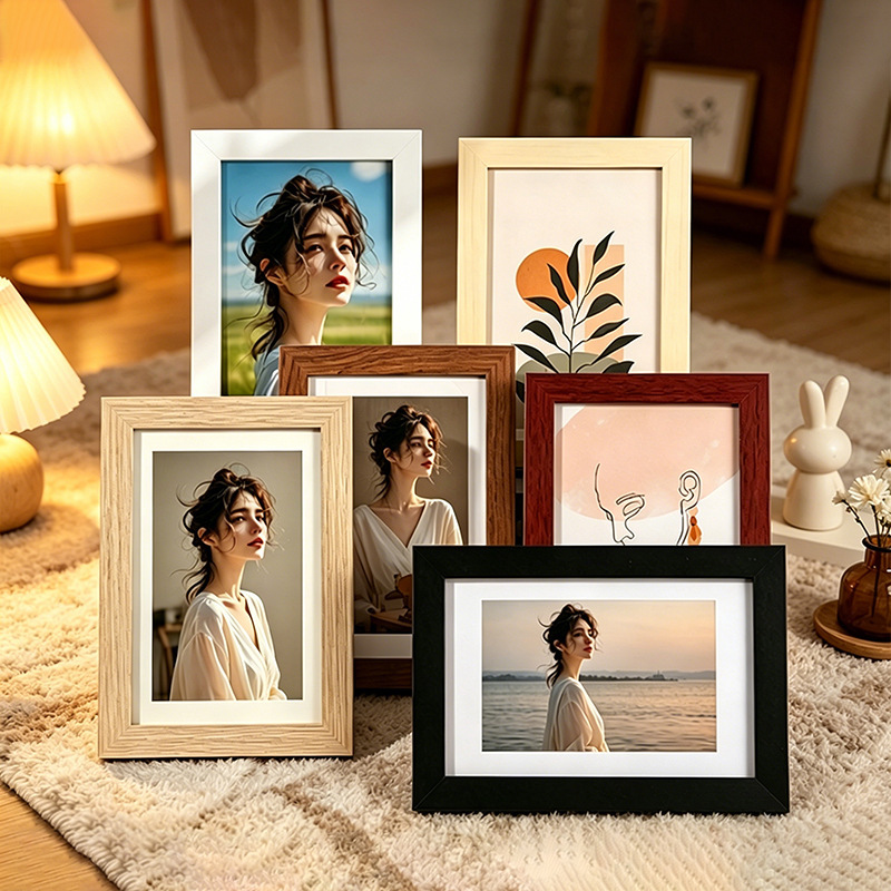 Amazon cross-border photo frame 6inch tabletop wholesale picture frame, empty frame with a high-end feel, home art frame, can be placed on a table or hung on the wall Amazon cross-border photo frame 6inch tabletop wholesale picture frame, empty frame with a high-end feel, home art frame, can be placed on a table or hung on the wall
