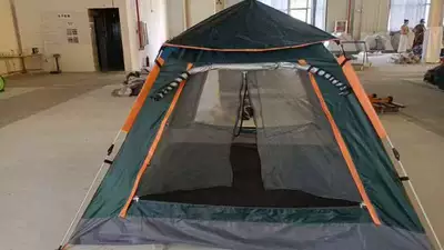 Quick-Opening Tent Thickened Sun | Avtomobil dam çadırları - 5-8-people-240240160-dark-green-t-shaped-tent-storage-bag-foyer-pole-windproof-rope-sunroof-cover-floor-nails-silver-glue-single-tent