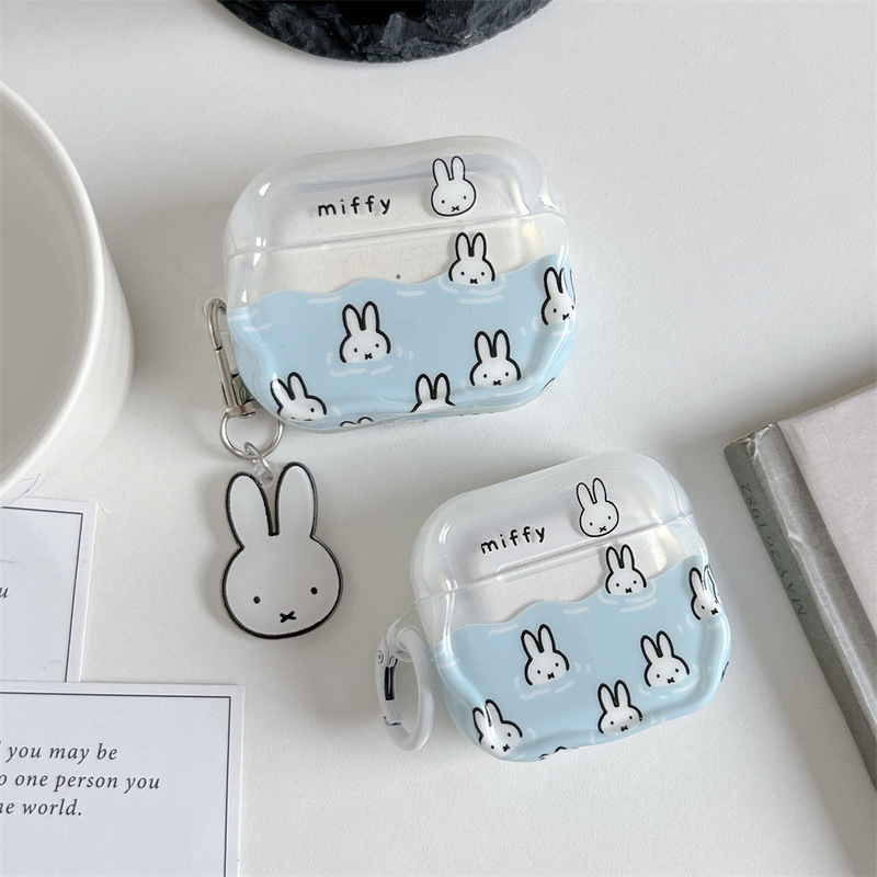Twisted-Edge Swimming Pool Miffy Cartoon Earphone Case Suitable for Apple AirPods 3/4 Generation Cartoon Bluetooth Case Pro2/Pro Twisted-Edge Swimming Pool Miffy Cartoon Earphone Case Suitable for Apple AirPods 3/4 Generation Cartoon Bluetooth Case Pro2/Pro