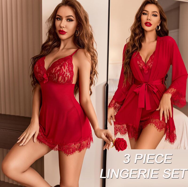 Cross-Border European and American Sexy Pajamas Home Suspender Set Large Size Fat mm Nightgown Sexy See-Through Sexy Bridal Set