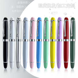 重手感亮黑色金属商务签字笔 广告金属中性礼品笔logo定字刻制