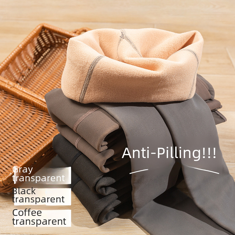 Plus size stewardess gray pantyhose autumn and winter  transparent thickened transparent Women's Light leg artifact cross-border leggings_voghion.com