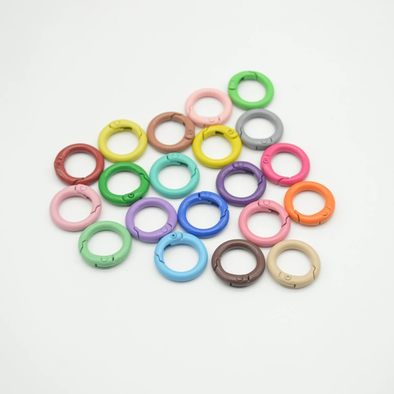 В наличии краска цинковый сплав пружина кольцо сумка Подвеска Аксессуары Круглый цвет открытый пружинное кольцо брелок