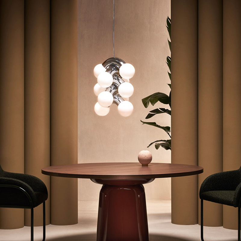 Residencia Nórdica dormitorio hotel minimalista sala de estar comedor cabecera uva moderna lámpara de bar