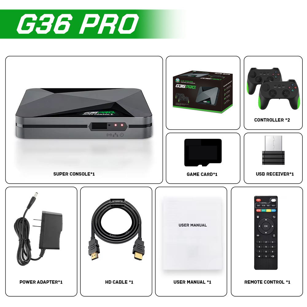 Consola de Juegos G11PRO Transfronteriza, Cuidadosamente Seleccionada, Receptor de TV 4K con Sistema Dual Android, Inalámbrico, para Dos Jugadores