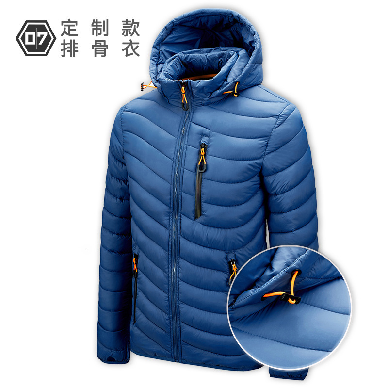 Factory Direct Sales Cross-Border Autumn and Winter Cotton Outwears for Men, Casual and Lightweight Men's Jackets, Hooded and Removable Large Size Cotton Outwears for Men