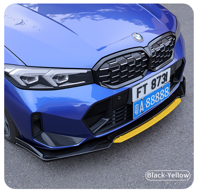 Factory direct sales universal car front spoiler, four-section thickened front corner protector, universal front lip small body kit, protective panel modification