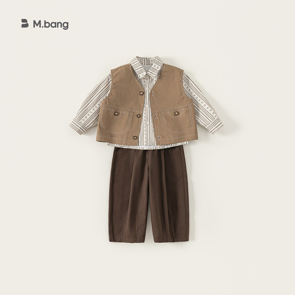 【Boys' Three-Piece Set Collection】Spring and Autumn New Korean Style Clothes Boys' Suit Children's Vest Three-Piece Set